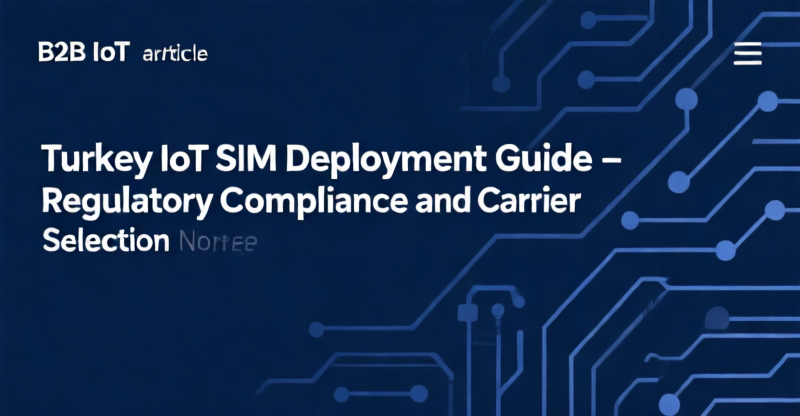 Turkey IoT SIM Deployment Guide: BTK Compliance and Carrier Selection for 10,000+ Device Deployments